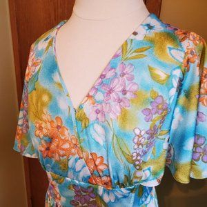 Vintage Hawaii Print Dress